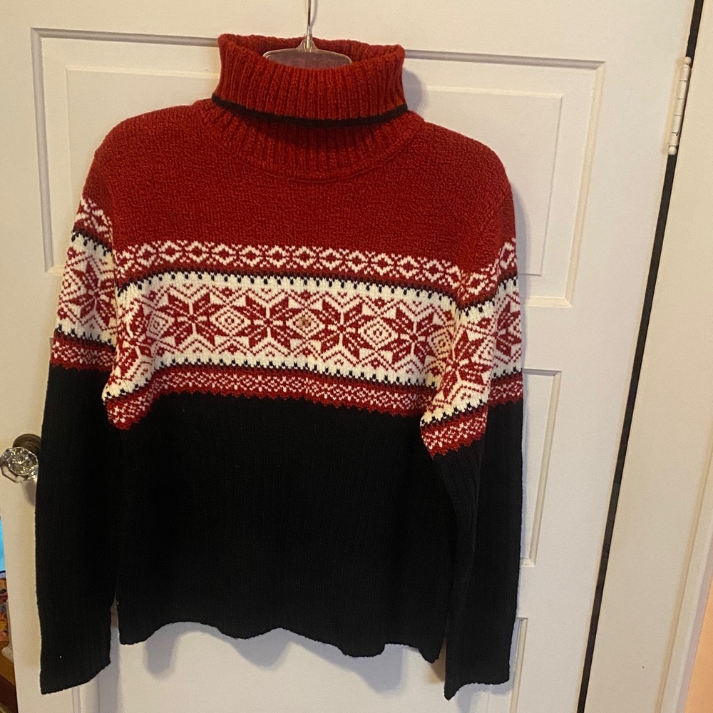 Carolyn Taylor Red and Black Sweater - Picture 2 of 3